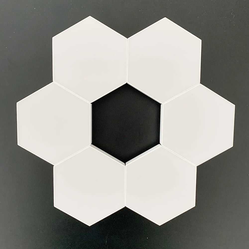 Local Inventory USA White LED Night Light Removable Hexagonal Smart Home Wall Lamp Quantum Modular Touch Hexagon Geometry