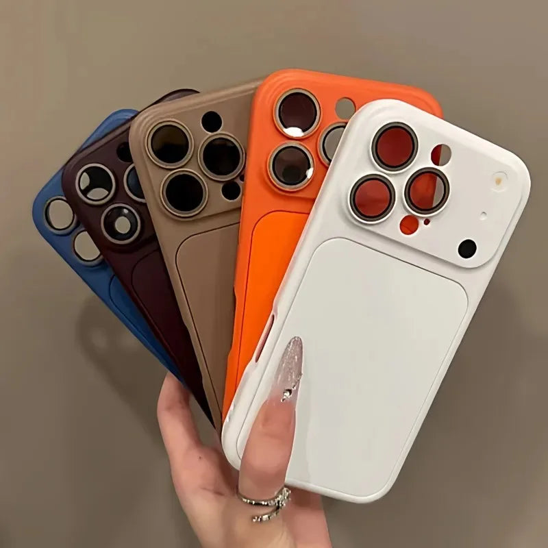 2 IN 1 Lens Protection Matte Case For iPhone 17 12 13 14 15 16 Pro Max Air Phone Shockproof Instant Change to 17 Simple Cover