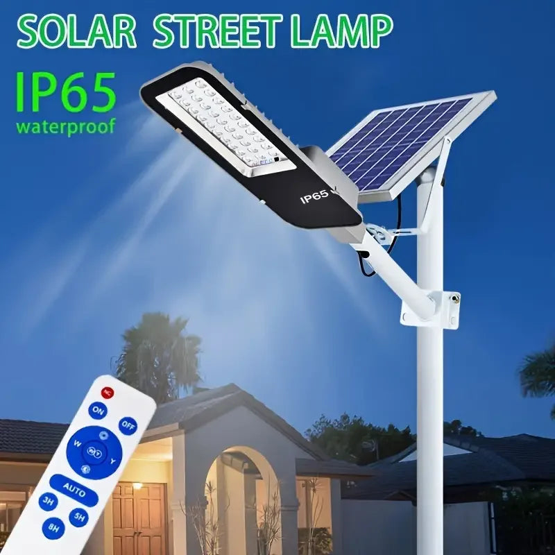 Outdoor Powerful Solar Street Light Waterproof From Dusk To Dawn Lighting Garden Garage Terrace House Remote Control Wall Lamp