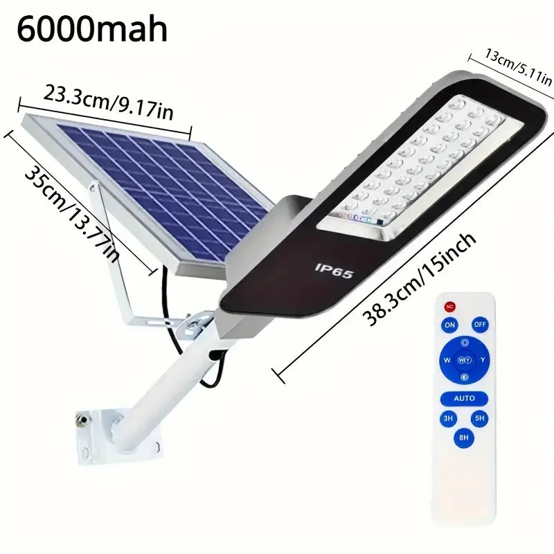Outdoor Powerful Solar Street Light Waterproof From Dusk To Dawn Lighting Garden Garage Terrace House Remote Control Wall Lamp