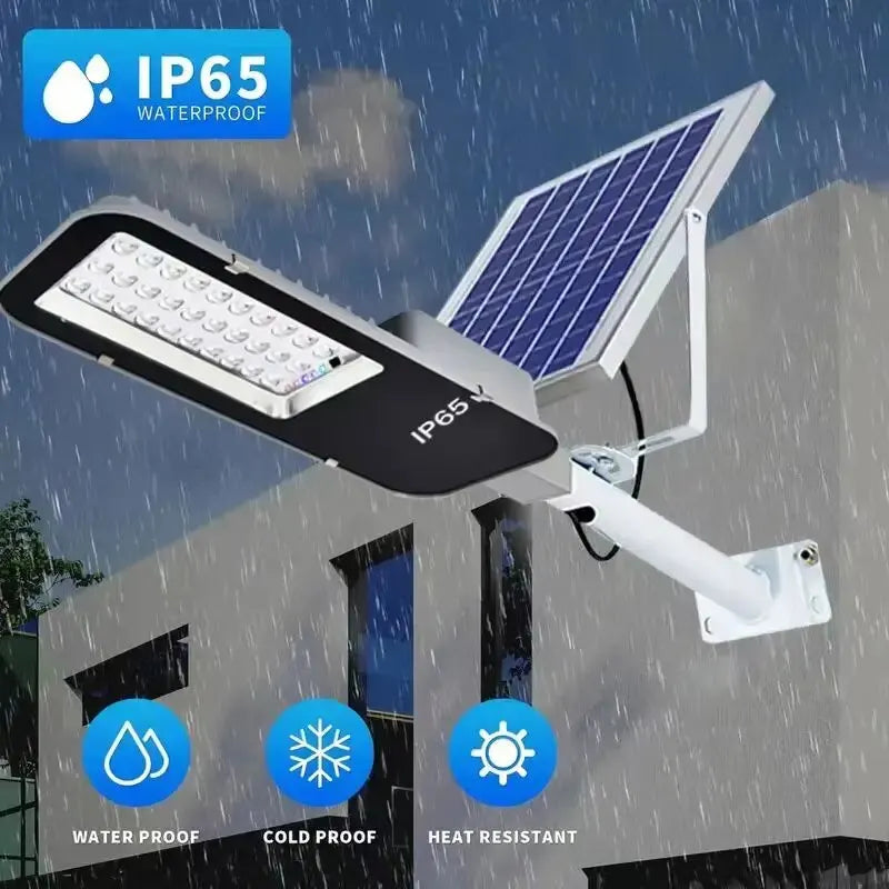Outdoor Powerful Solar Street Light Waterproof From Dusk To Dawn Lighting Garden Garage Terrace House Remote Control Wall Lamp