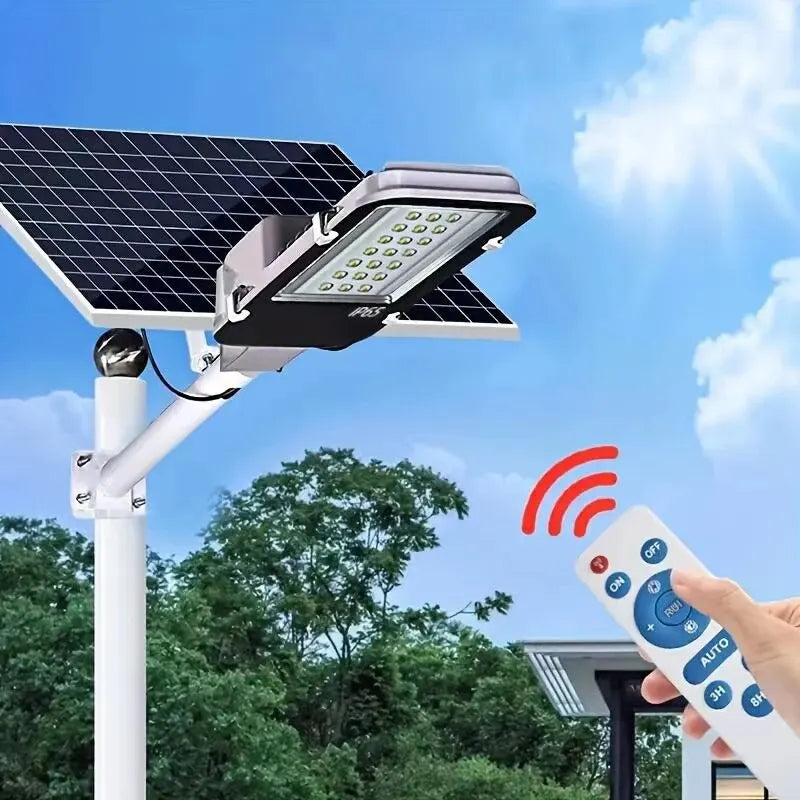 Outdoor Powerful Solar Street Light Waterproof From Dusk To Dawn Lighting Garden Garage Terrace House Remote Control Wall Lamp