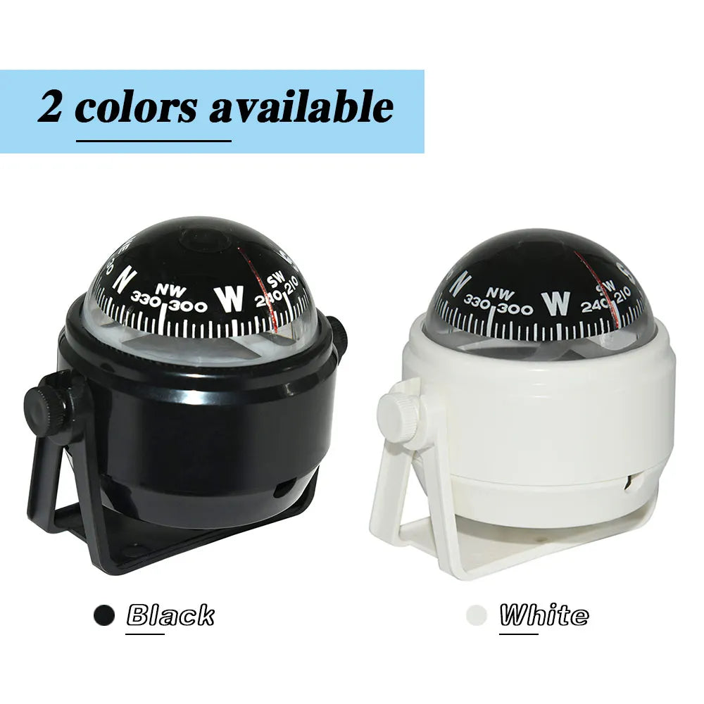 Ball Shaped Vehicle Navigation Tools Car Compass with Dial Sea Pivoting Marine Compass Sailing Sea Marine Electronic Compass