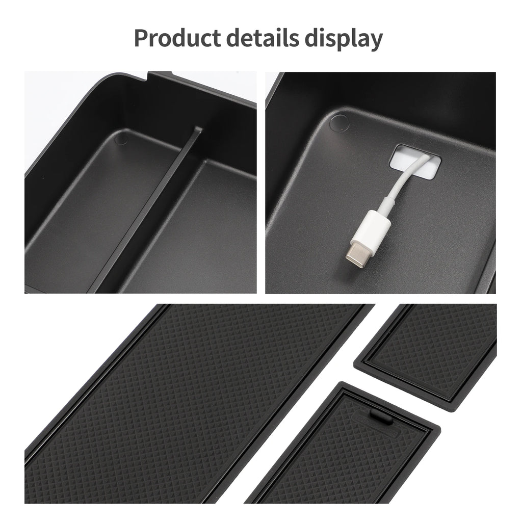 for Hyundai Santa Fe 2024 2025 Car Armrest Storage Box Organizer Case Car Interior Accessories Center Console Storage Tray