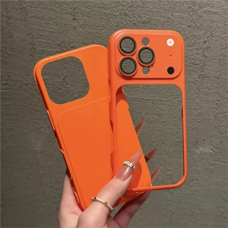 2 IN 1 Lens Protection Matte Case For iPhone 17 12 13 14 15 16 Pro Max Air Phone Shockproof Instant Change to 17 Simple Cover