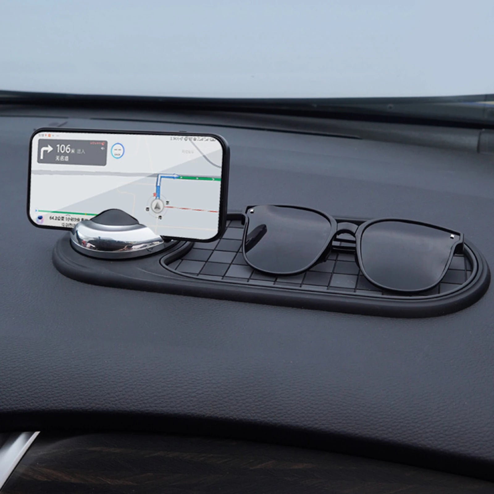 Car Anti-Slip Mat Multi-Function Phone Holder Dashboard Organizer for Keys Pens Sunglasse Universal Auto Interior Accessories