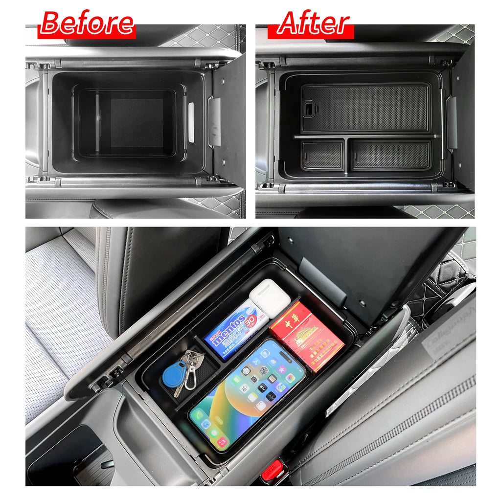 for Hyundai Santa Fe 2024 2025 Car Armrest Storage Box Organizer Case Car Interior Accessories Center Console Storage Tray