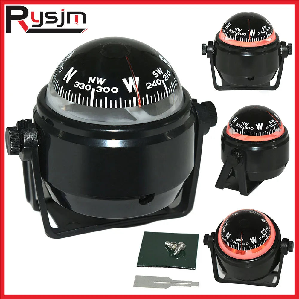 Ball Shaped Vehicle Navigation Tools Car Compass with Dial Sea Pivoting Marine Compass Sailing Sea Marine Electronic Compass