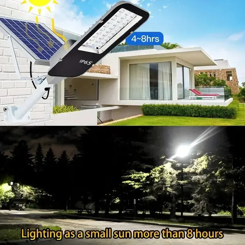 Outdoor Powerful Solar Street Light Waterproof From Dusk To Dawn Lighting Garden Garage Terrace House Remote Control Wall Lamp